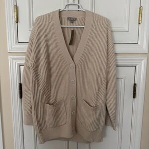 J. Crew Cream Cardigan Sweater Classic Knit